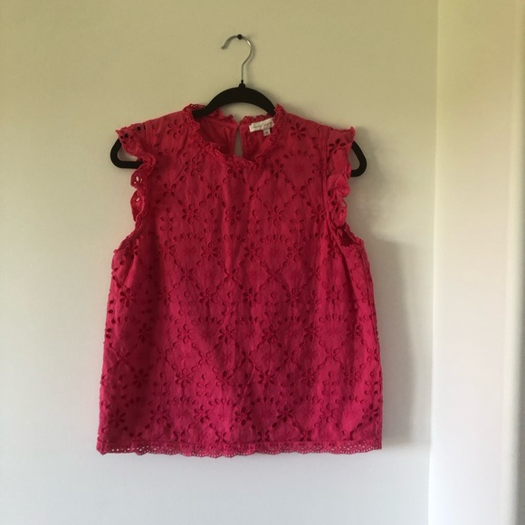 House Of Harlow 1960 Pink Eyelet Tank |‎ Size M - Picture 2 of 7